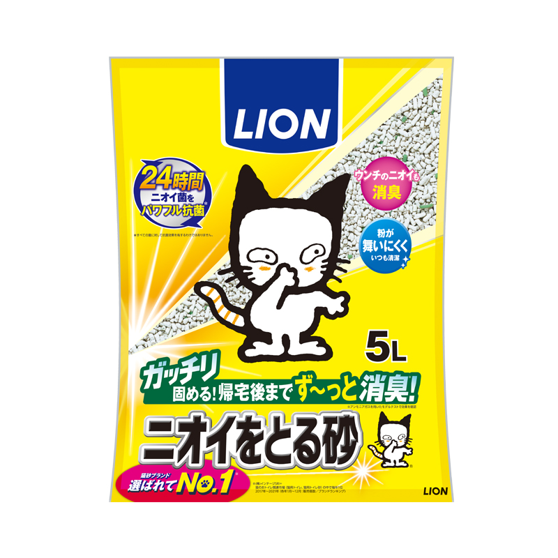 ニオイをとる砂 フローラルソープの香り 5L｜ライオン商事株式会社